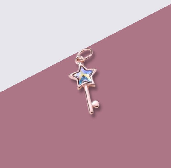 Star-Studded Key Charm (Rose Gold)