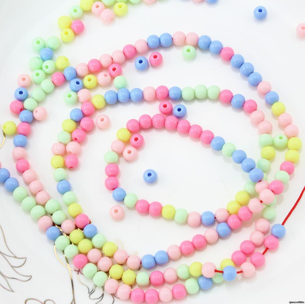 Pastel Round Spacer Beads Set