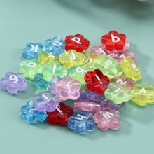 Load image into Gallery viewer, Flower Letter Acrylic Beads
