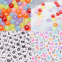 Load image into Gallery viewer, Round Letter Acrylic Beads
